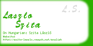 laszlo szita business card