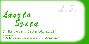 laszlo szita business card